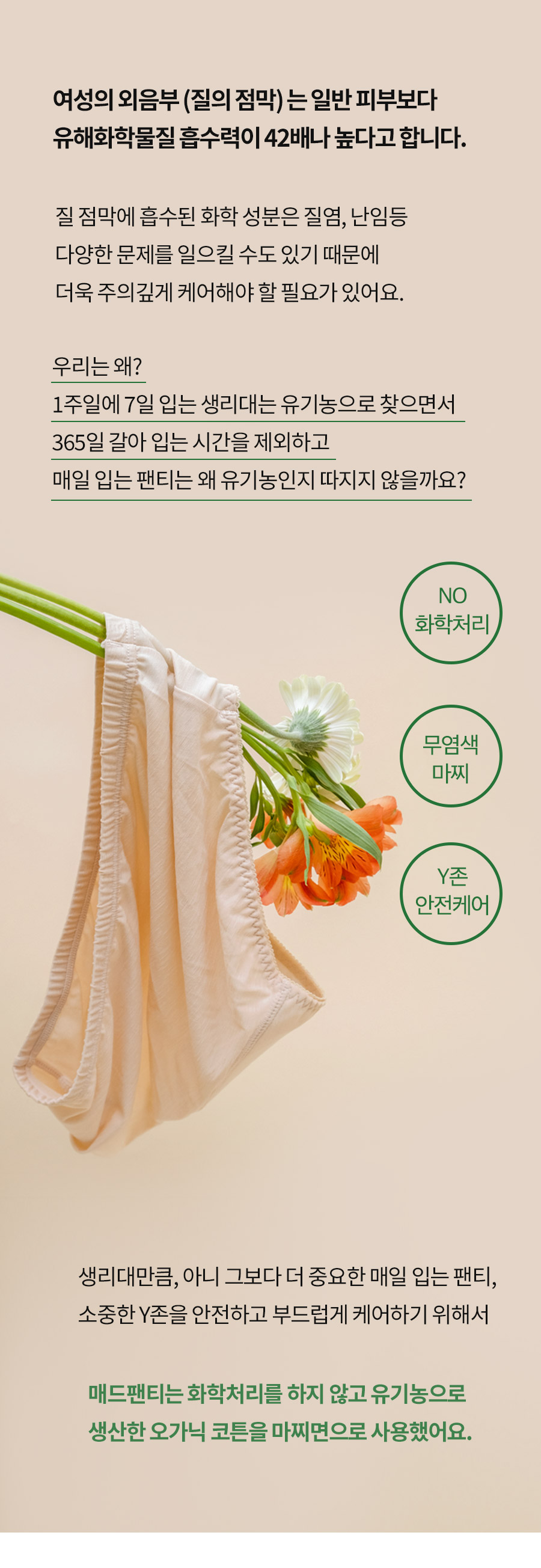 오가닉 코튼 매트쿨링 인견 노라인 매드팬티 - 햄라인 상세 이미지 37