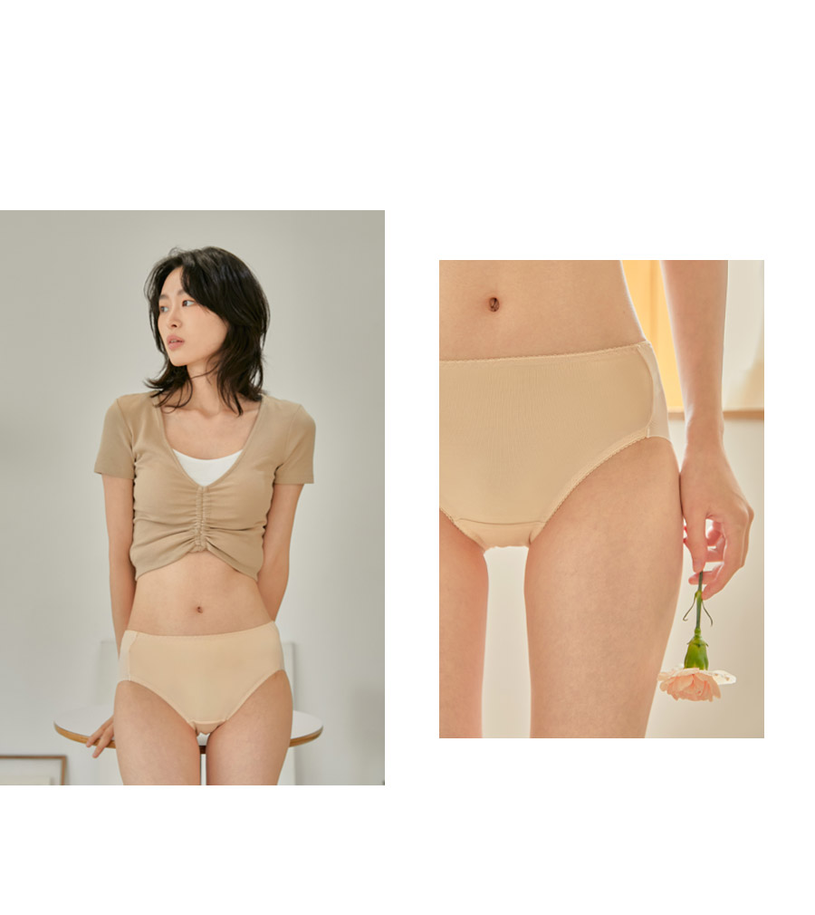 오가닉 코튼 매트쿨링 인견 노라인 매드팬티 - 햄라인 상세 이미지 69